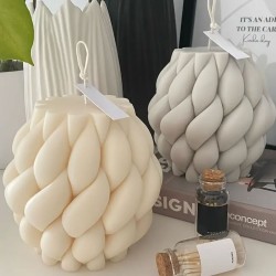 Silikon Mum Yağmur Damlası Şekilli Orta Boy 3D Geometrik Kavisli Sütun Sabun Kalıbı Silikon Mum Yağmur Damlası Şekilli Orta Boy 3D Geometrik Kavisli Sütun Sabun Kalıbı