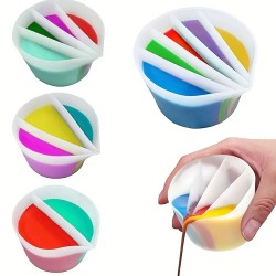 Epoksi Silikon 4 Bölmeli Boya Karıştırma Ve Döküm Kabı Epoksi Silikon 4 Bölmeli Boya Karıştırma Ve Döküm Kabı