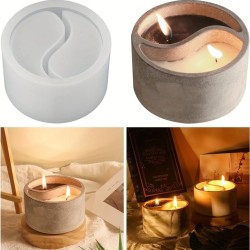 Silikon Mum Ying Yang Sabun Beton Ve Taş Tozu Kalıbı Silikon Mum Ying Yang Sabun Beton Ve Taş Tozu Kalıbı