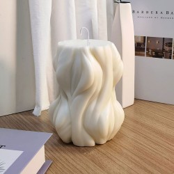 Silikon Büyük Dalga Mum Kalıbı Sütun Mum Kalıbı 9.1X7.3 CM Silikon Büyük Dalga Mum Kalıbı Sütun Mum Kalıbı 9.1X7.3 CM