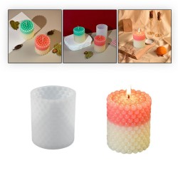 Silikon Mum Boncuk Kabarcıklı Sabun Kalıbı Sütun Mum Kalıbı 6.7X7.8 CM Silikon Mum Boncuk Kabarcıklı Sabun Kalıbı Sütun Mum Kalıbı 6.7X7.8 CM