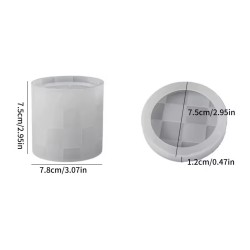 Epoksi Silikon Taş Tozu Kare Desenli Mumluk Mücevher Saklama Kutusu Kalıbı Epoksi Silikon Taş Tozu Kare Desenli Mumluk Mücevher Saklama Kutusu Kalıbı