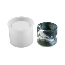 Silikon Epoksi Taş Tozu Mumluk Kalemlik Saksı Kalıbı 7X8.5 CM