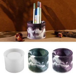 Silikon Epoksi Taş Tozu Mumluk Kalemlik Saksı Kalıbı 7X8.5 CM