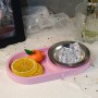 Silikon Kalıp Epoksi Taş Tozu Beton Oval Mini Misketli Bubble Tepsi Kalıbı 17.2X12 CM