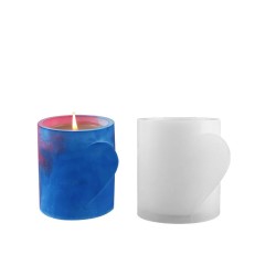 Silikon Kalıp Beton Yarım Kalp Çiçek Saksıları Sukulent Saksılar Ve Mumluk Kalıbı