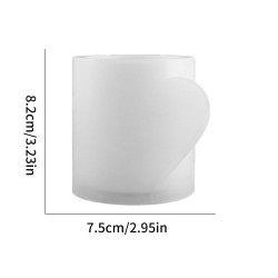 Silikon Kalıp Beton Yarım Kalp Çiçek Saksıları Sukulent Saksılar Ve Mumluk Kalıbı