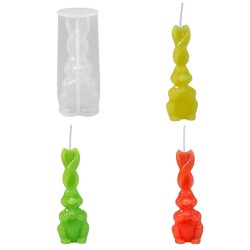 Silikon Tavşan Mum Kalıbı 10.5X4.5 CM Silikon Tavşan Mum Kalıbı 10.5X4.5 CM