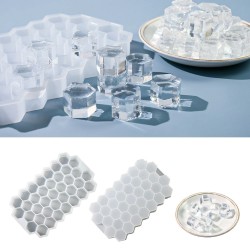 Silikon Petek Buz Küpü Tepsisi Kapaksız Silikon Buz Kalıbı 37 Li