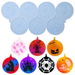 Epoksi Silikon Kalıp Cadılar Bayramı Figürleri Takı Kolye Kalıbı 7 Li Epoksi Silikon Kalıp Cadılar Bayramı Figürleri Takı Kolye Kalıbı 7 Li