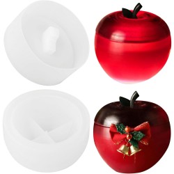 Epoksi Silikon Taş Tozu Kalıbı Elma Şekilli Mumluk Mücevher Saklama Kutusu Kalıbı Epoksi Silikon Taş Tozu Kalıbı Elma Şekilli Mumluk Mücevher Saklama Kutusu Kalıbı