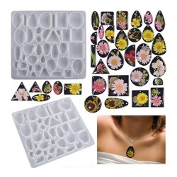 Epoksi  Çoklu Kolye Küpe Anahtarlık Silikon Kalıbı  38 Lİ Epoksi  Çoklu Kolye Küpe Anahtarlık Silikon Kalıbı  38 Lİ