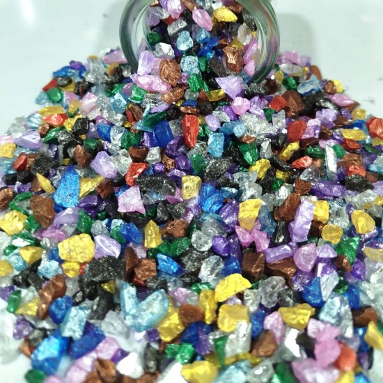 Dekoratif Gerçek Cam Kırığı (  4-8 MM Arlığında  50 GR)