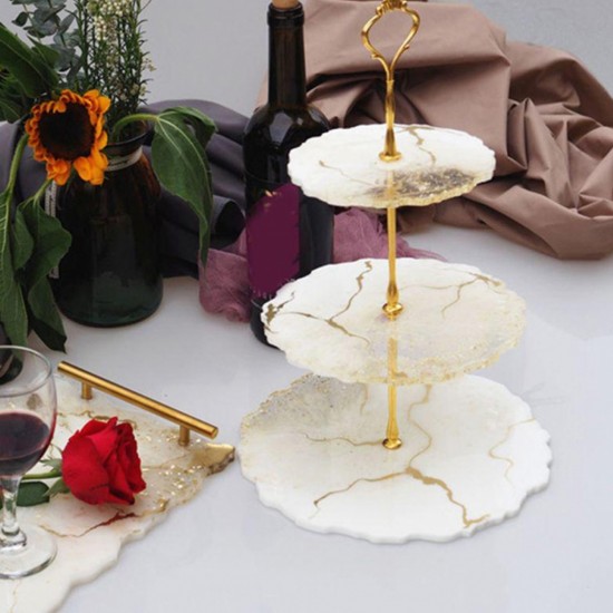 Epoksi Silikon Cupcake Standı Kalıp Yuvarlak 3 Lü Kek Standı