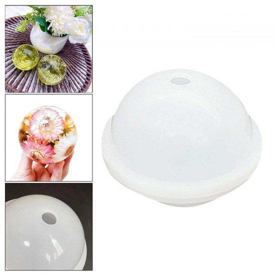 Epoksi Reçine Silikon Kalıp Küre Kalıbı Beton Taş Tozu Yuvarlak Küre Kalıbı 4 CM