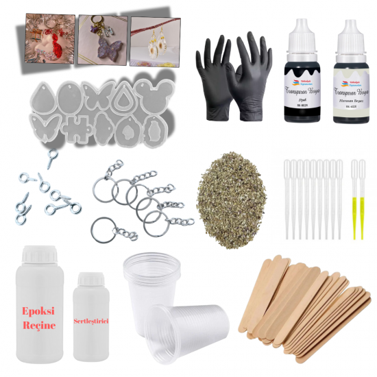 Epoksi Başlangıç Seti Epoksi Kalıp Seti Yeni Başlayanlara Özel (129 Parça)