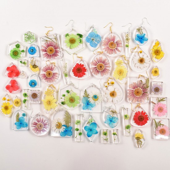 Epoksi Silikon Kalıp Çoklu Anahtarlık Damla Model Delikli Kolye Küpe Kalıbı