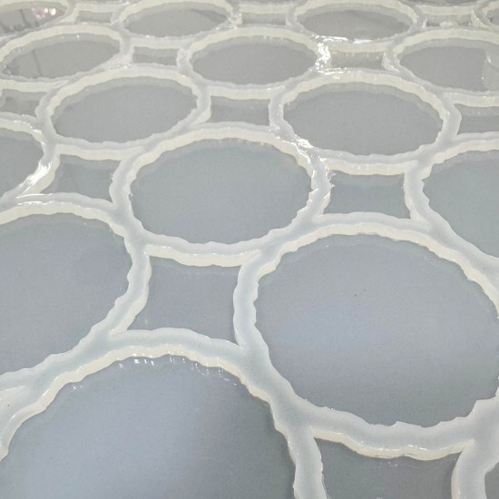 Epoksi Silikon Kalıp Geode Tırtıklı Kenar Magnet Kalıbı 7 CM 50 Li