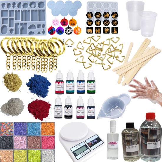 Epoksi Anahtarlık ve Takı Yapım Seti 341 Parça – Profesyonel Epoksi Başlangıç Seti