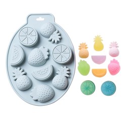 Silikon Meyve Figürleri Şeker Hamuru Ve Jelibon Kalıbı 9 Lu