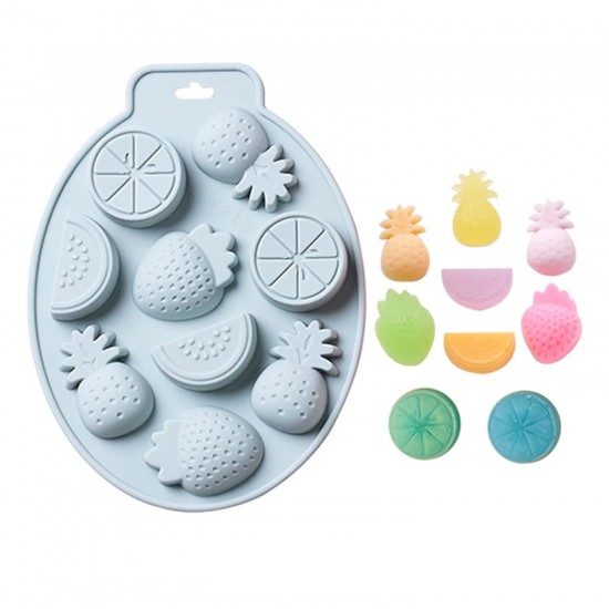 Silikon Meyve Figürleri Şeker Hamuru Ve Jelibon Kalıbı 9 Lu