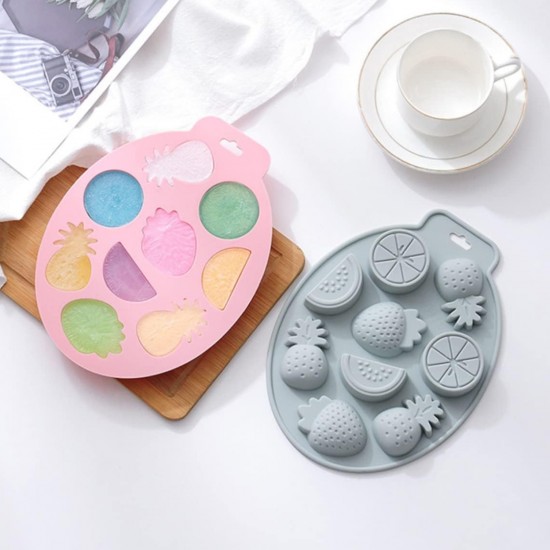 Silikon Meyve Figürleri Şeker Hamuru Ve Jelibon Kalıbı 9 Lu