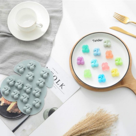 Silikon Çoklu Kiraz Şeker Hamuru Ve Jelibon Kalıbı 14 Lü