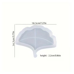 Silikon Ginkgo Yaprağı Tepsi Kalıbı - Epoksi, Beton ve Alçı için Dekoratif Kalıp