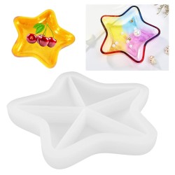 Silikon Yıldız Kase Kalıbı - Epoksi, Beton ve Alçı için Dekoratif Tepsi & Çerezlik Kalıbı