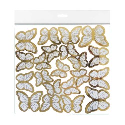 Varaklı Kelebek Dekoratif Süs (63 Adet)