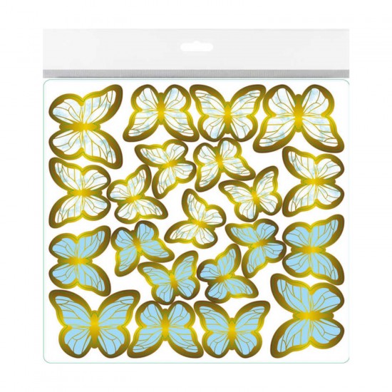 Varaklı Kelebek Dekoratif Süs (63 Adet)