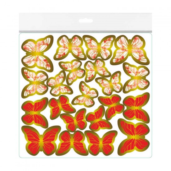 Varaklı Kelebek Dekoratif Süs (63 Adet)