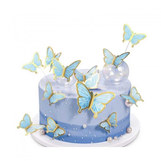 Varaklı Kelebek Dekoratif Süs (63 Adet)