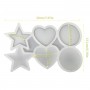Silikon Çok Şekilli Lolipop Kalıbı (Yıldız, Yuvarlak, Daire) - Şeker & Çikolata Kalıbı