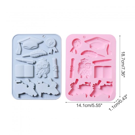 Silikon Mezuniyet Temalı Çikolata Ve Jelibon Kalıbı 9 Lu