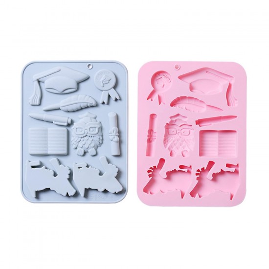 Silikon Mezuniyet Temalı Çikolata Ve Jelibon Kalıbı 9 Lu