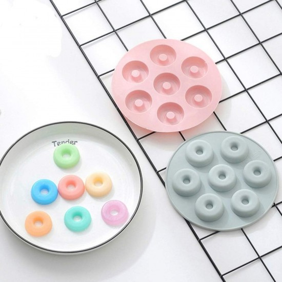 Silikon Mini Donut Çikolata Ve Jelibon Kalıbı 7 Li