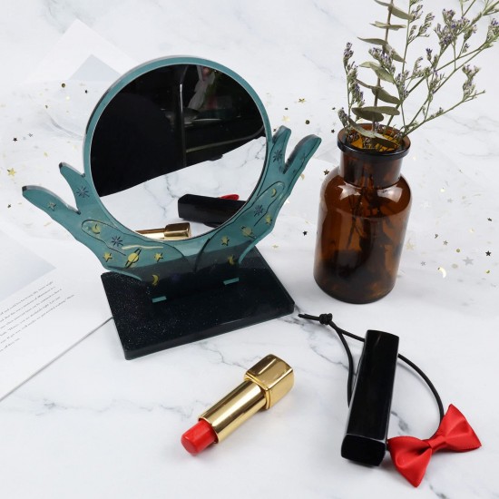 Epoksi Desenli Ayaklı Ayna Kalıbı - Dekoratif Masaüstü Ayna için Silikon Kalıp