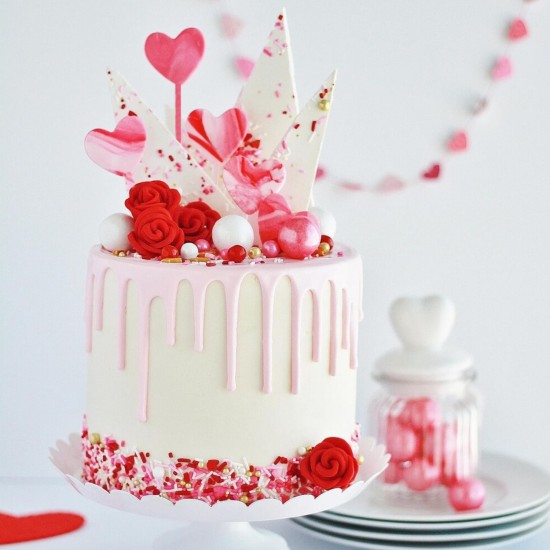 Silikon Kalp Şeklinde Kek Pasta Süsleme Çubuğu Kalıbı 8 Li