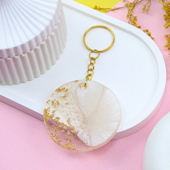 Epoksi Silikon Kalıp Yuvarlak Delikli Anahtarlık Kalıbı 5 CM 40 Lı