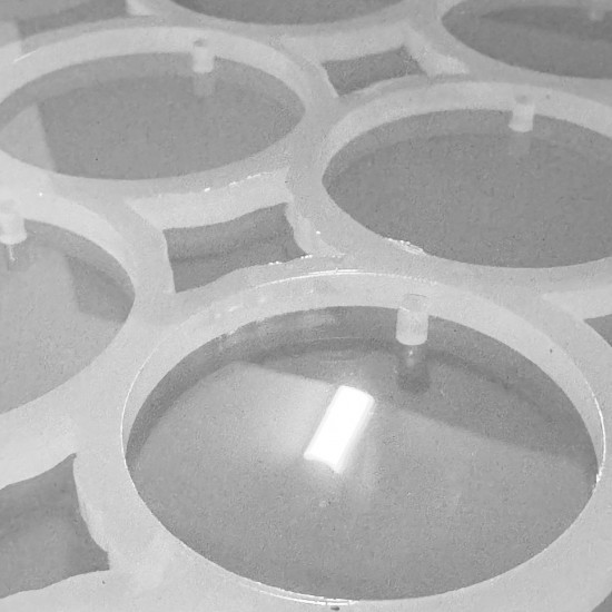 Epoksi Silikon Kalıp Yuvarlak Delikli Anahtarlık Kalıbı 5 CM 20 Li