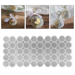 Epoksi Silikon Kalıp Tırtıklı Geode Anahtarlık Kalıbı 4.8 CM 50 Li