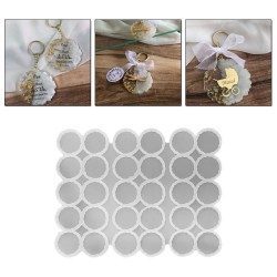 Epoksi Silikon Kalıp Tırtıklı Geode Anahtarlık Kalıbı 5.8 CM 30 Lu