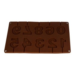 Silikon Kalıp Bombeli Pasta Rakam Şeker Lolipop Kalıbı