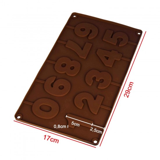 Silikon Kalıp Bombeli Pasta Rakam Şeker Lolipop Kalıbı