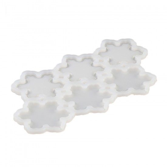 Silikon Kalıp Kar Tanesi Bombeli ve Düz Şeker Lolipop Kalıbı 6 Lı