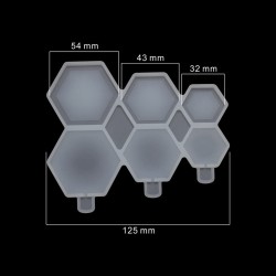 Silikon Kalıp Beşgen Model Bombeli ve Düz Şeker Lolipop Kalıbı 6 Lı