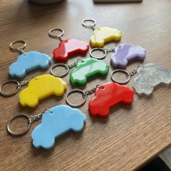Epoksi Silikon Kalıp Araba Model Anahtarlık Kalıbı 6.5 CM 10 Lu