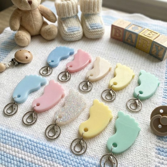 Epoksi Silikon Kalıp Bebek Ayağı Anahtarlık Kalıbı 10 Lu