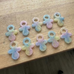 Epoksi Silikon Kalıp Bebek Emziği Anahtarlık Kalıbı 10 Lu